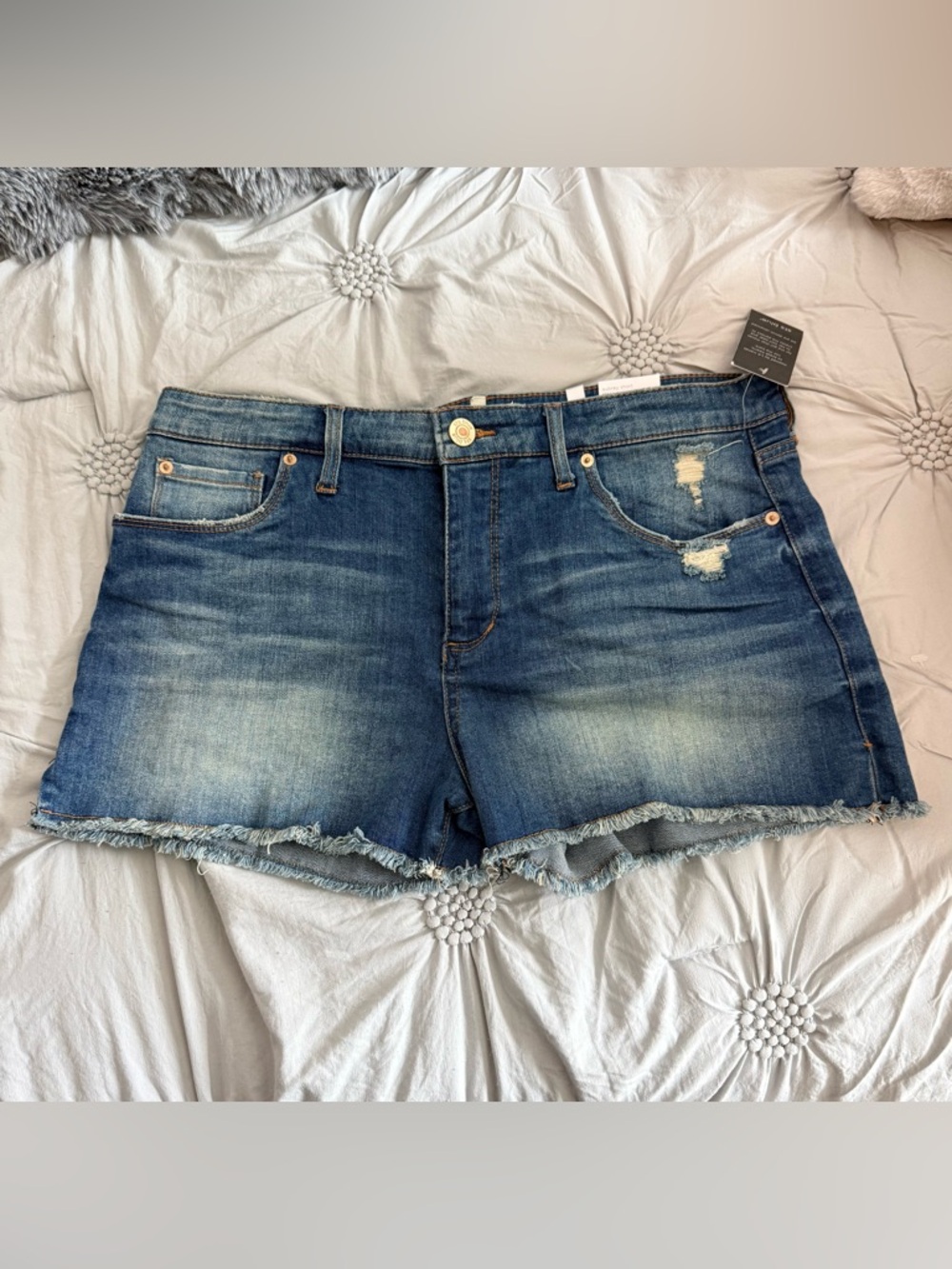 NWT- Stitch Fix STS Eleonora Distressed Frayed Hem Denim Shorts -Indigo